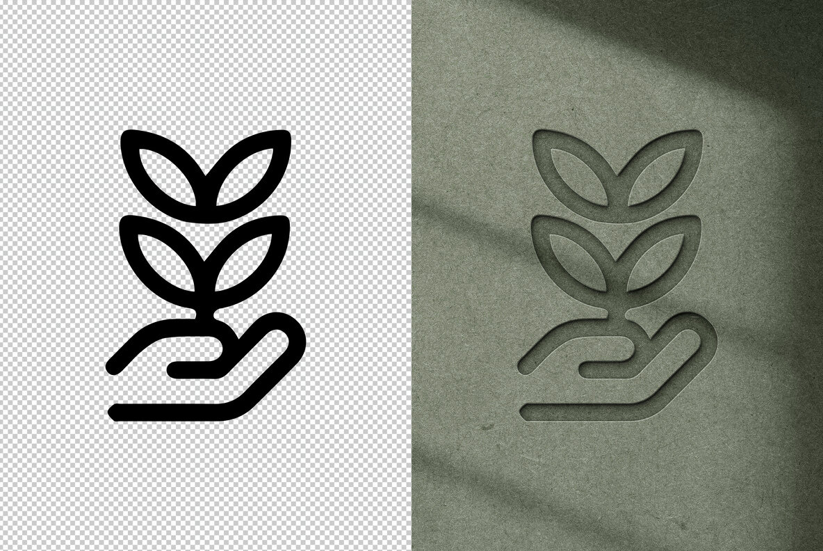 Cutout Text and Logo Mockup 5