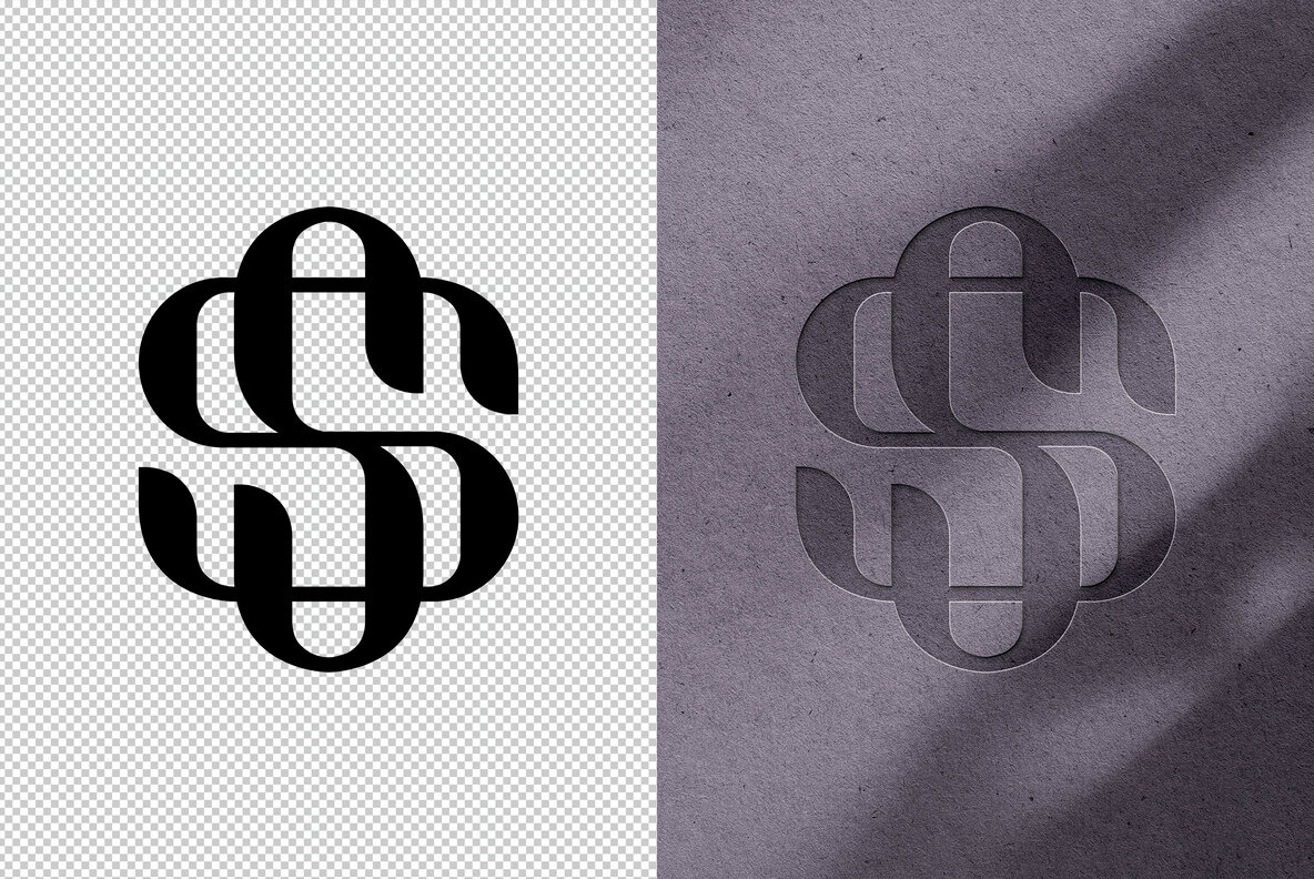 Cutout Text and Logo Mockup 7