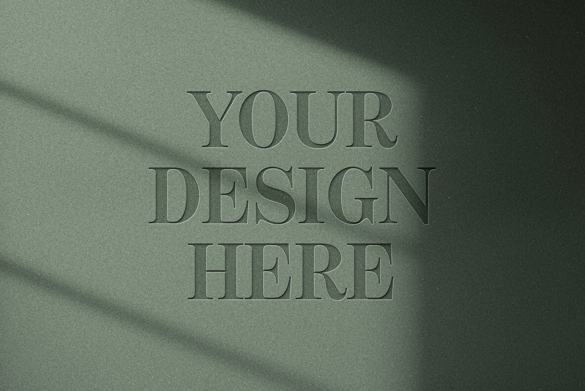 Cutout Text and Logo Mockup 8