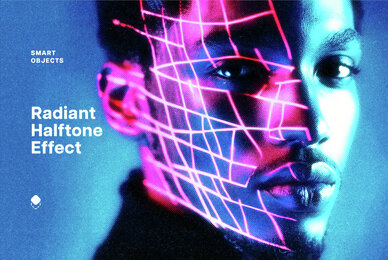 Radiant Halftone Photo Effect