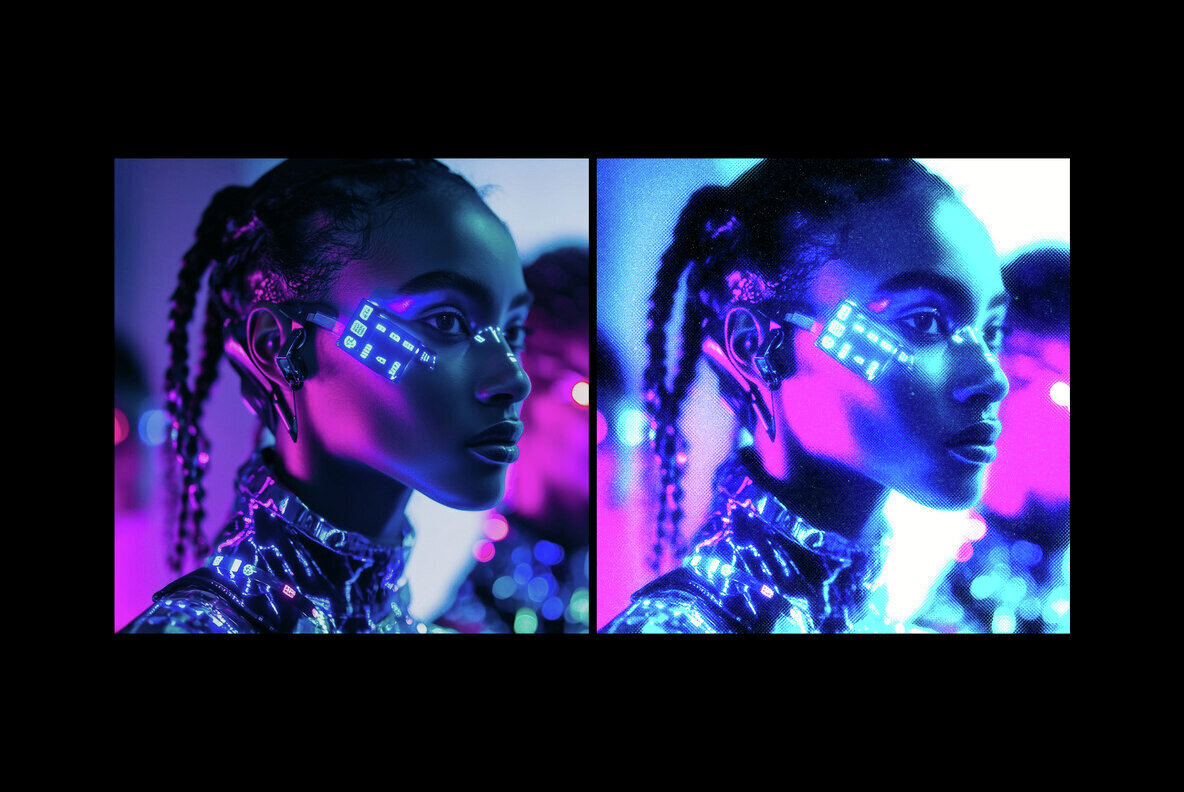 Radiant Halftone Photo Effect 2