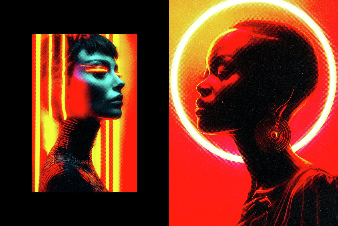 Radiant Halftone Photo Effect 5