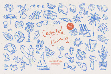 Coastal living illustrations