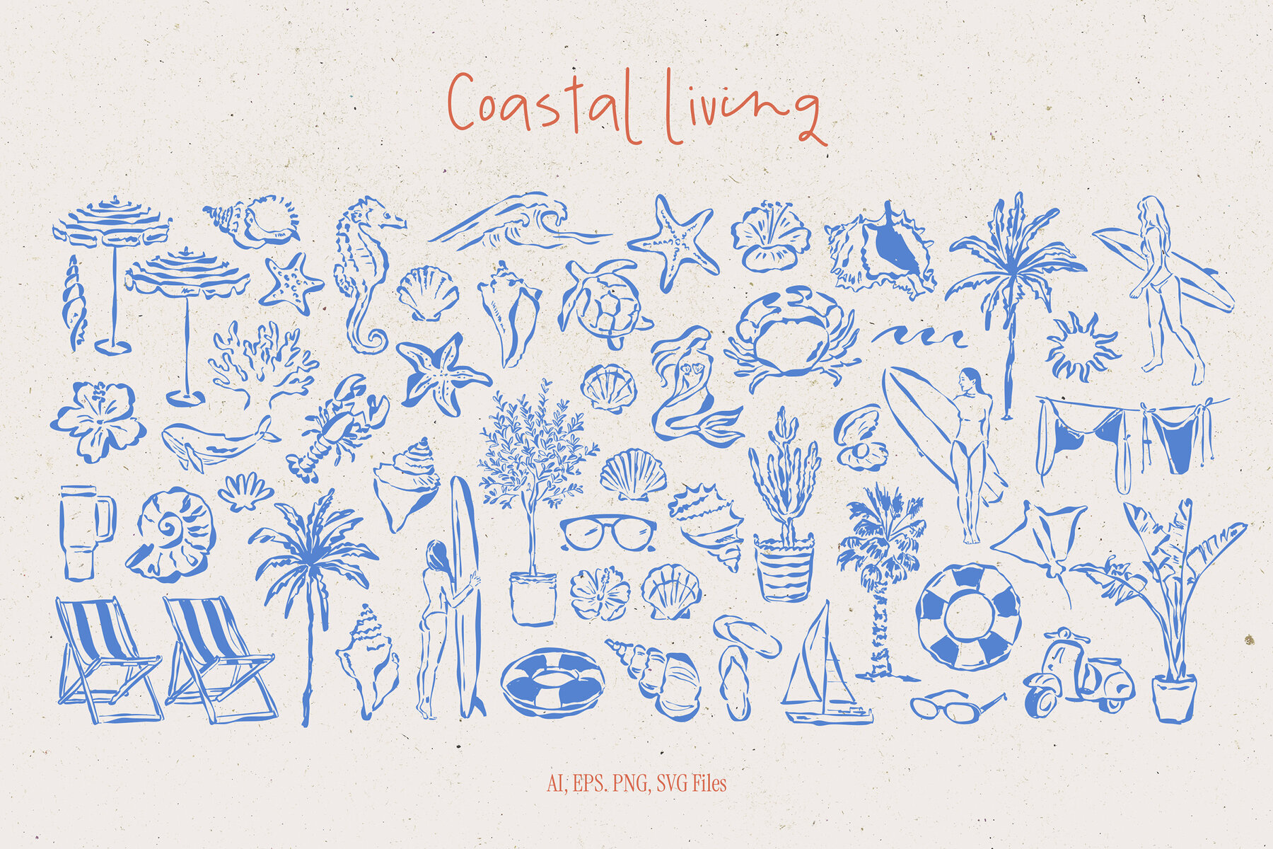 Coastal living illustrations 3