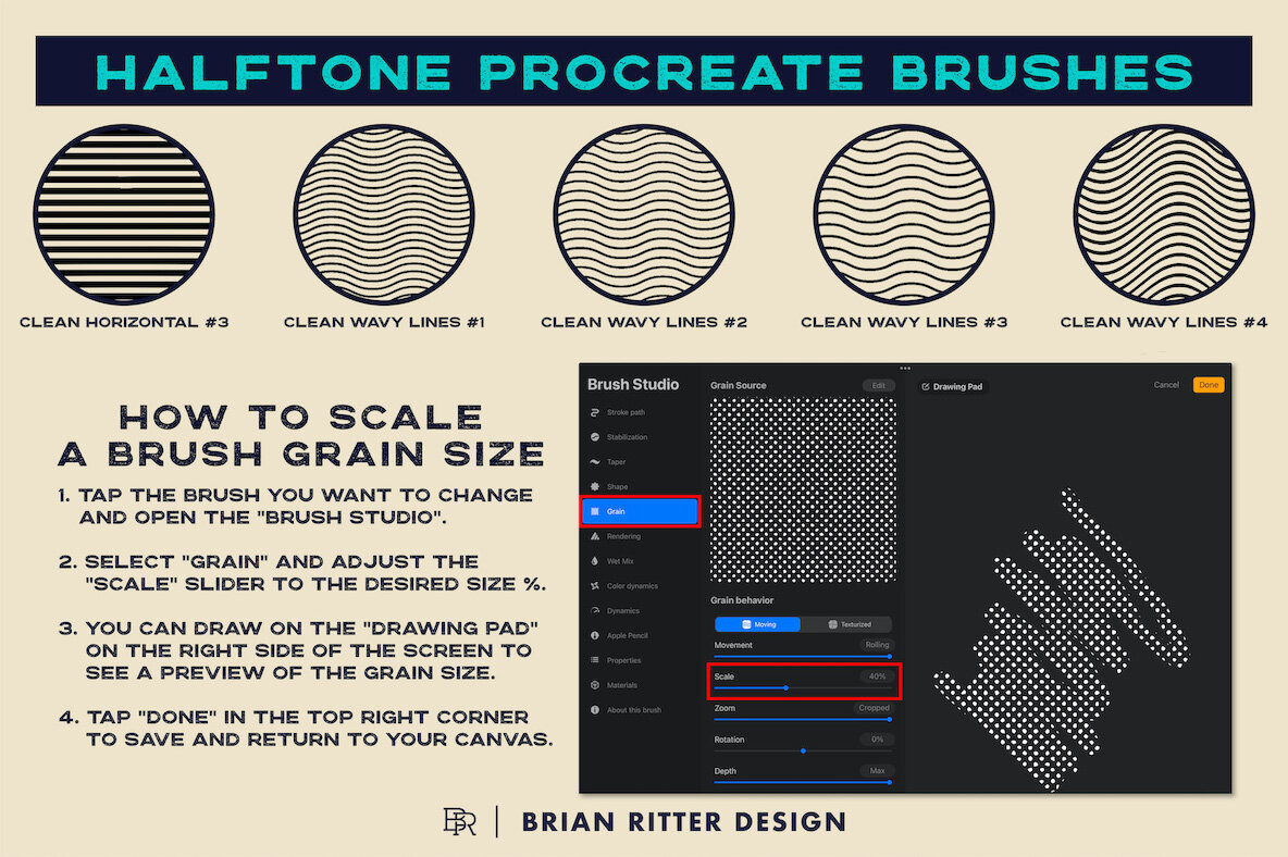 Halftone Procreate Brushes 9