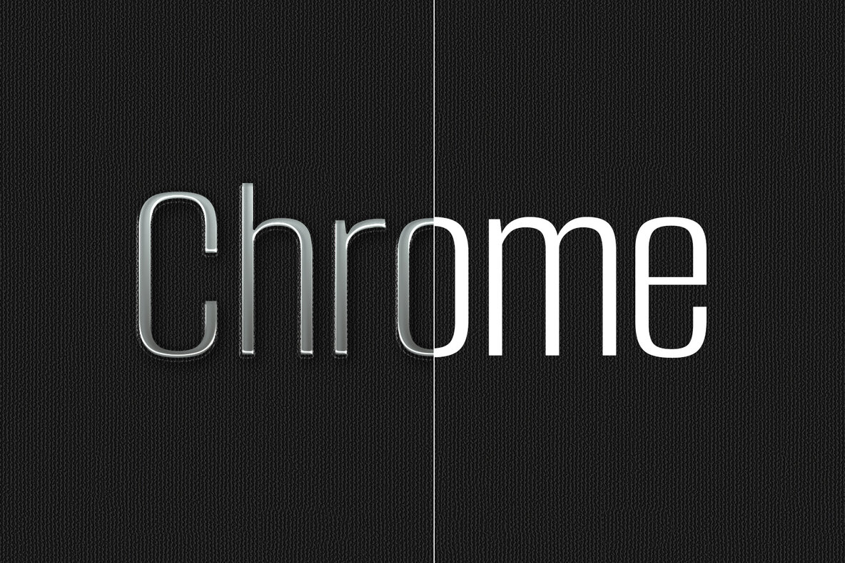 Chrome Metal Photoshop Effects 23
