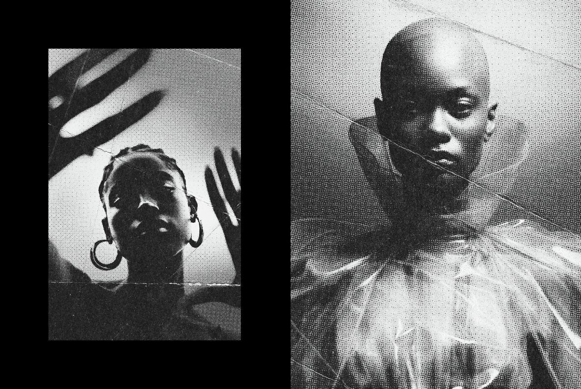 Black and White Printed Halftone Effect 2