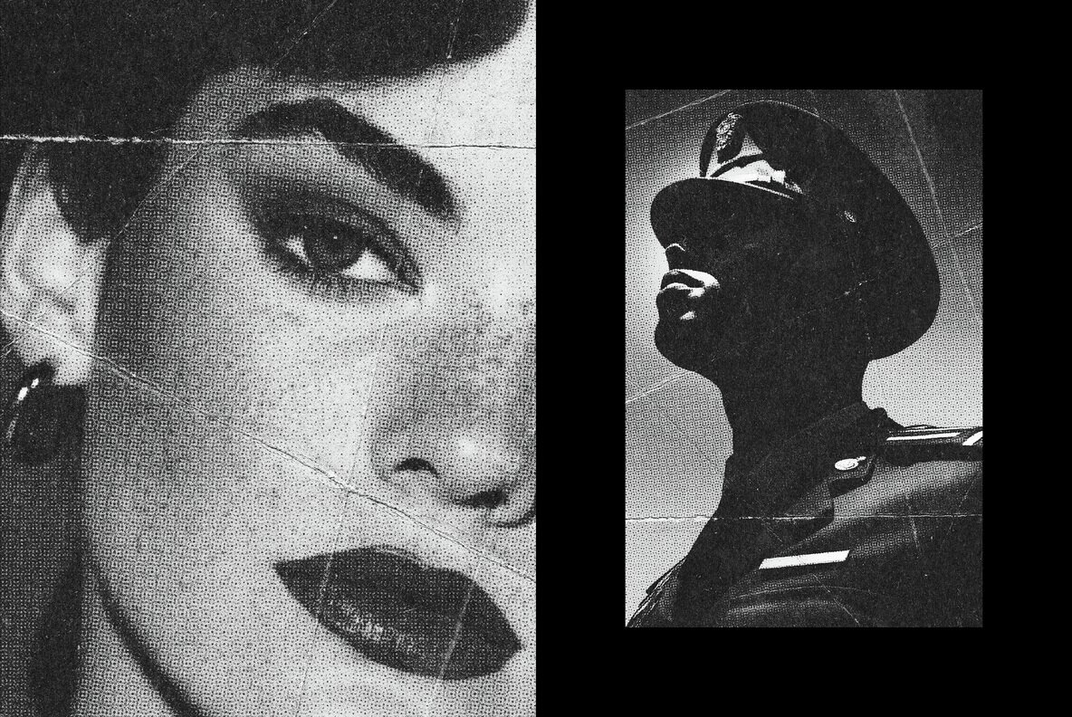 Black and White Printed Halftone Effect 4