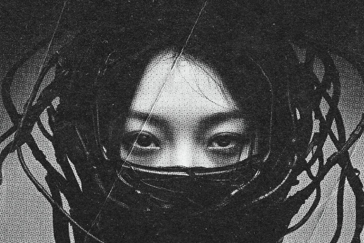 Black and White Printed Halftone Effect 5