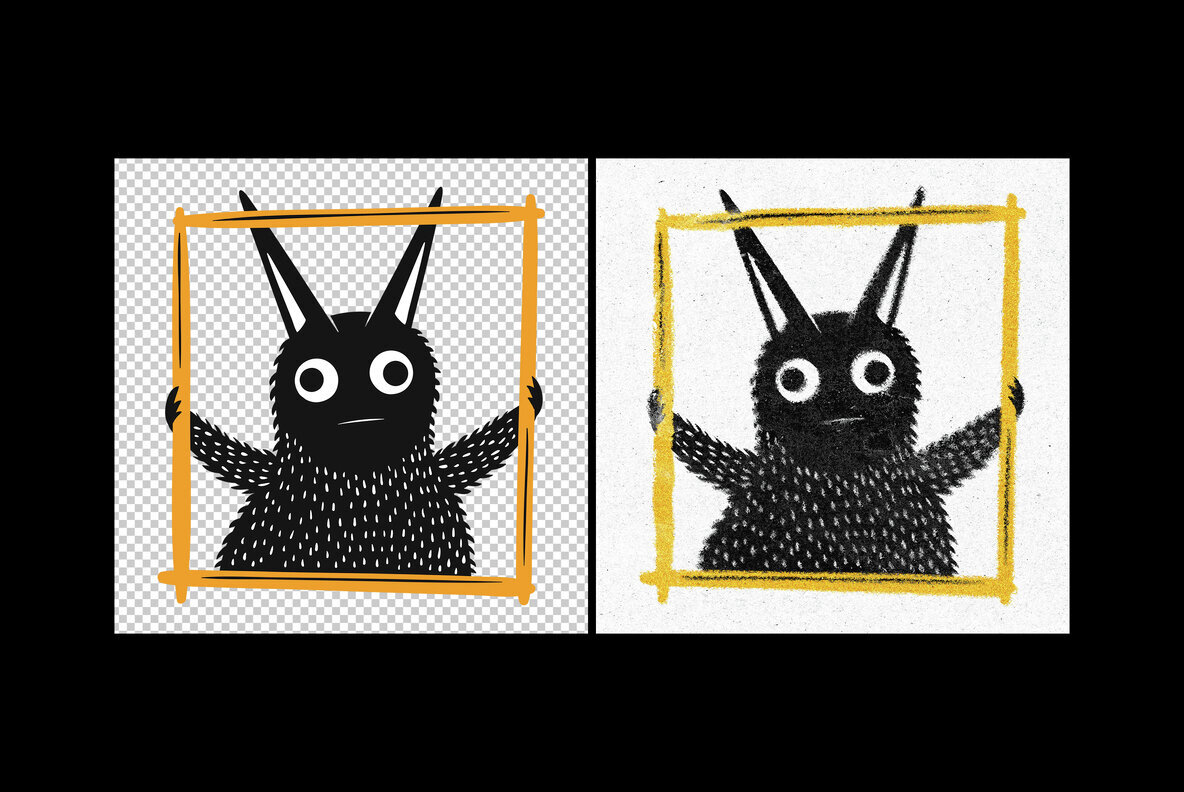 Distortion Print Text and Logo Effect 3