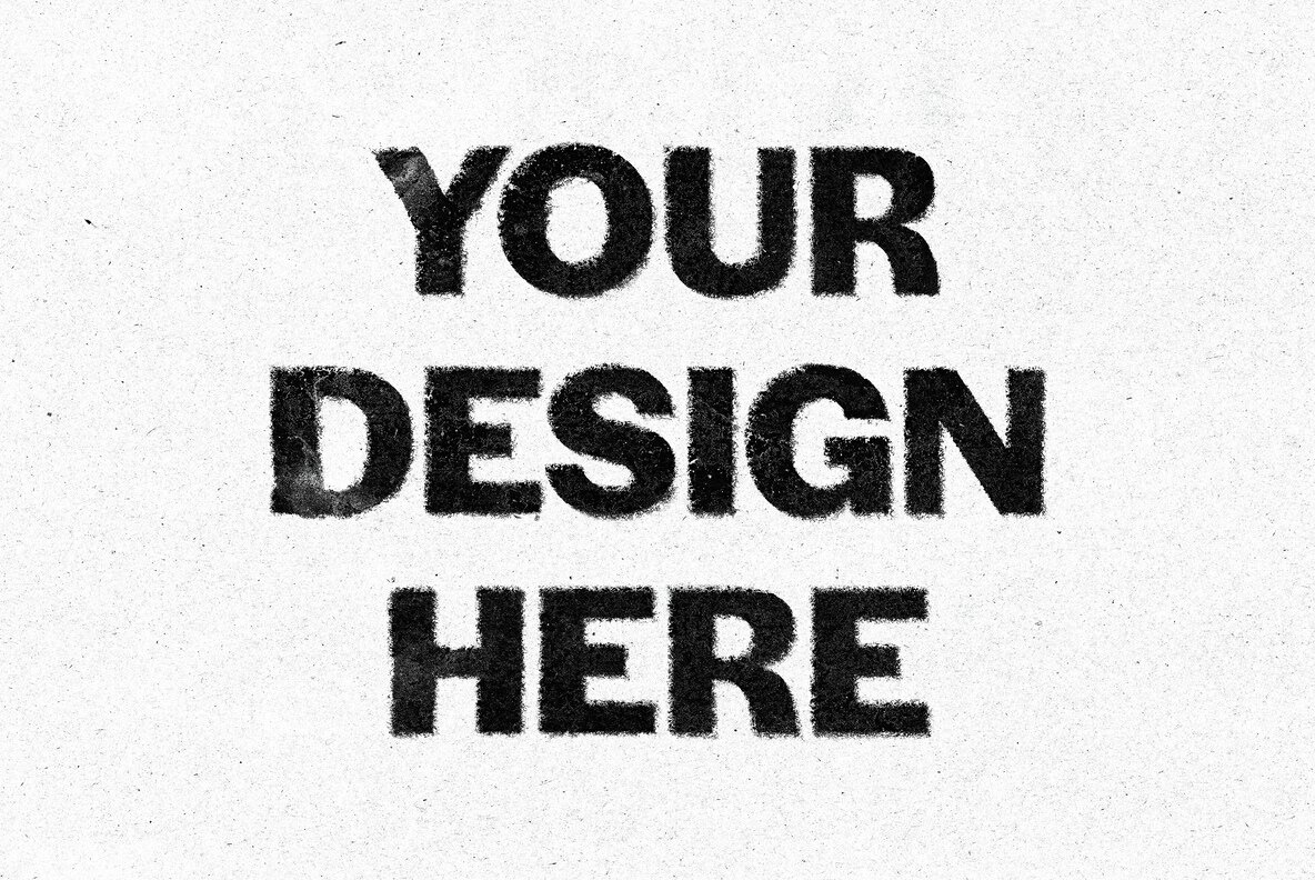 Distortion Print Text and Logo Effect 4