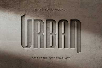 Stone Sign Logo Mockup