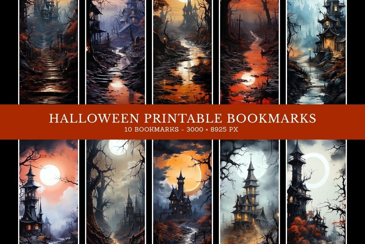 Halloween Fantasy Bookmarks 1