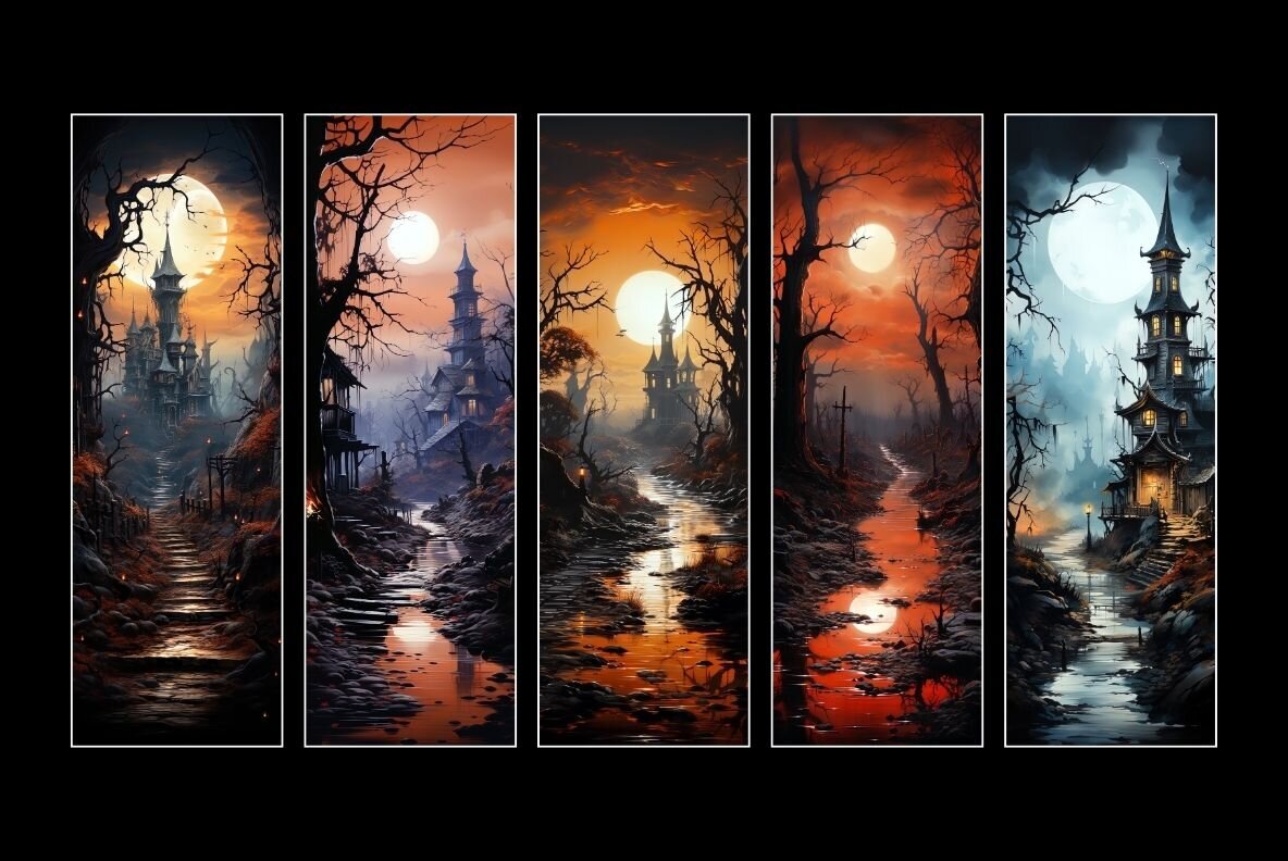 Halloween Fantasy Bookmarks 2