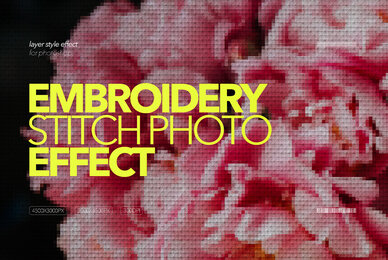 Embroidery Stitch Photo Effect