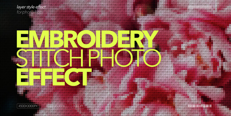 Embroidery Stitch Photo Effect