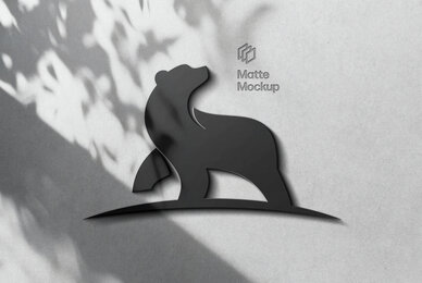 Gray Matte Signage Mockup