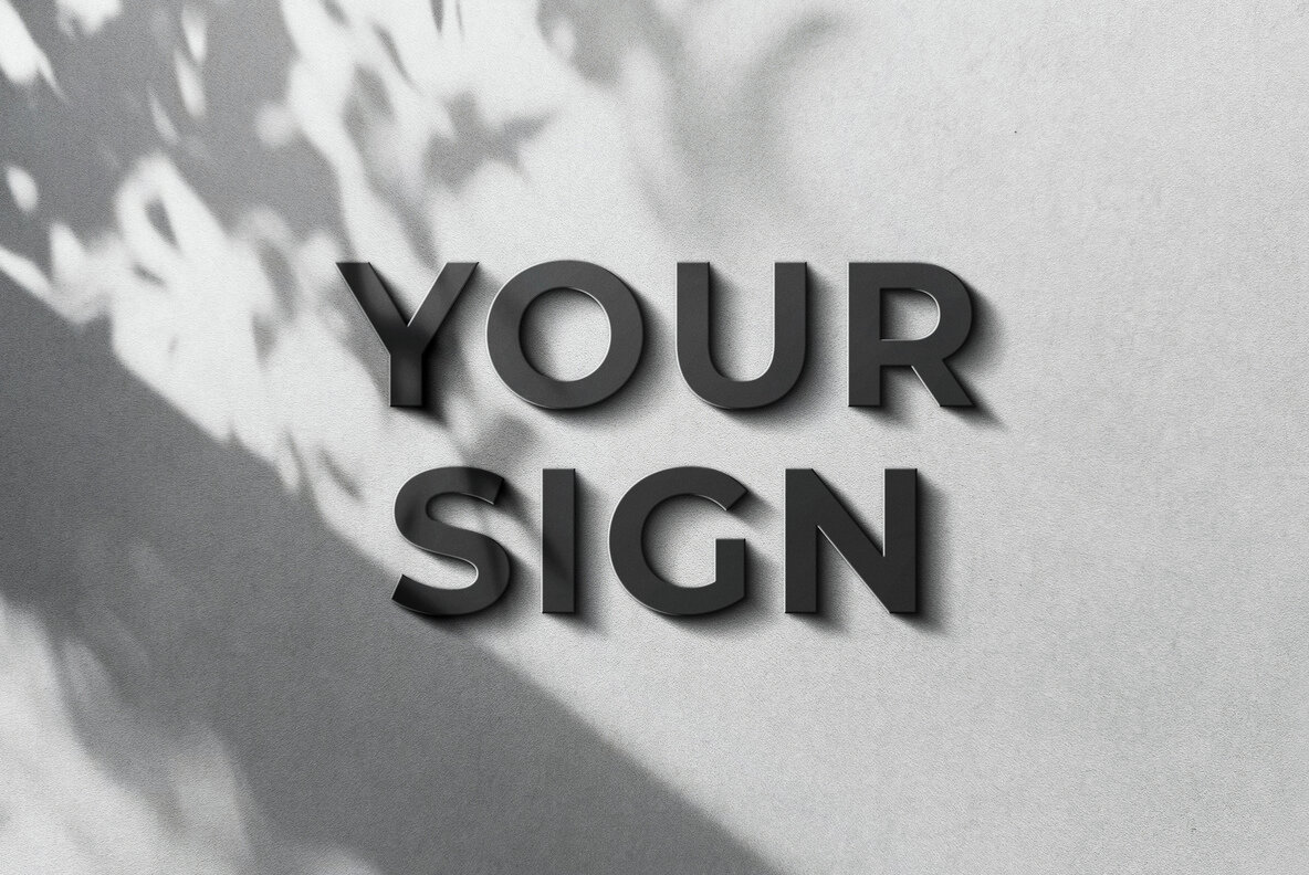 Gray Matte Signage Mockup 4