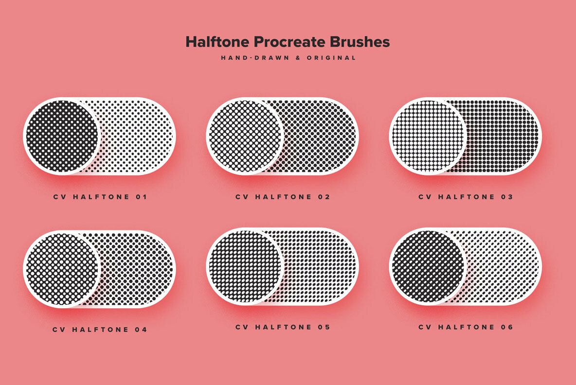 Retro Halftone Procreate Brushes 2