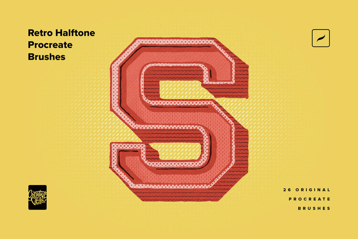 Retro Halftone Procreate Brushes 3