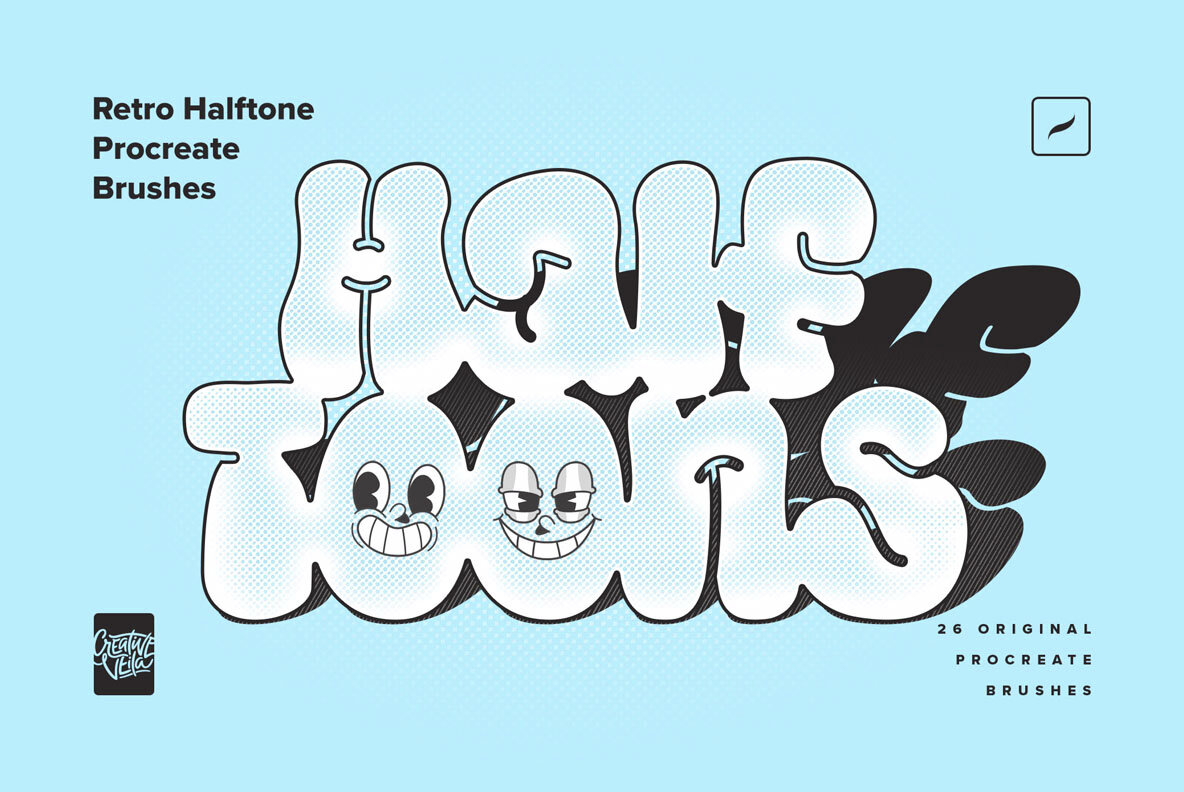 Retro Halftone Procreate Brushes 5