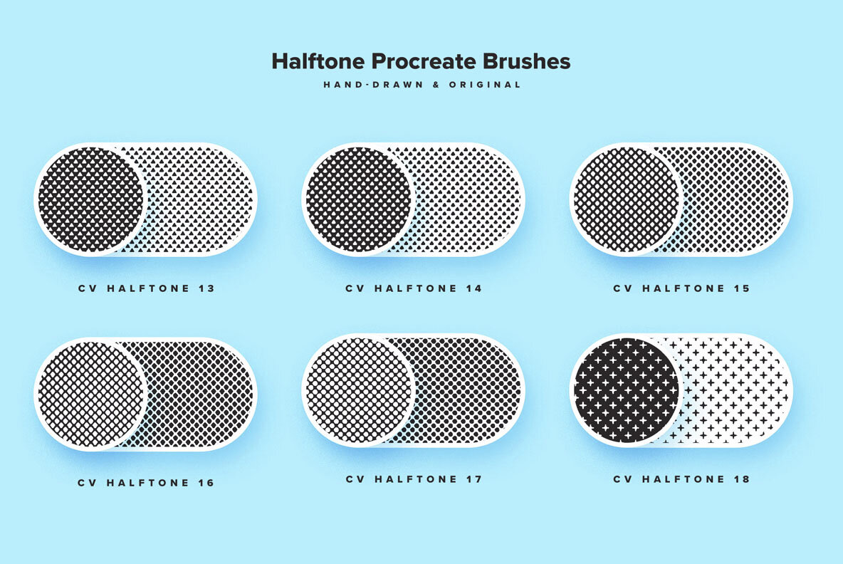 Retro Halftone Procreate Brushes 6