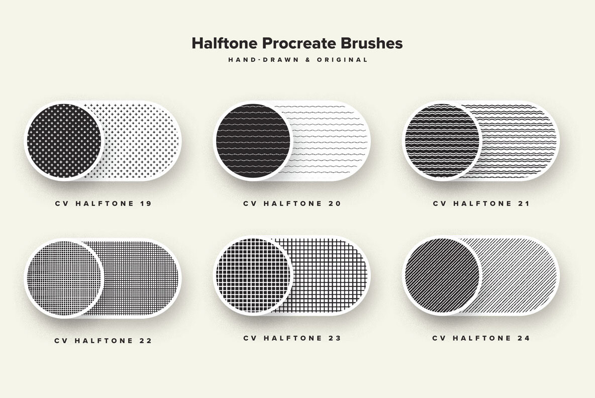 Retro Halftone Procreate Brushes 8