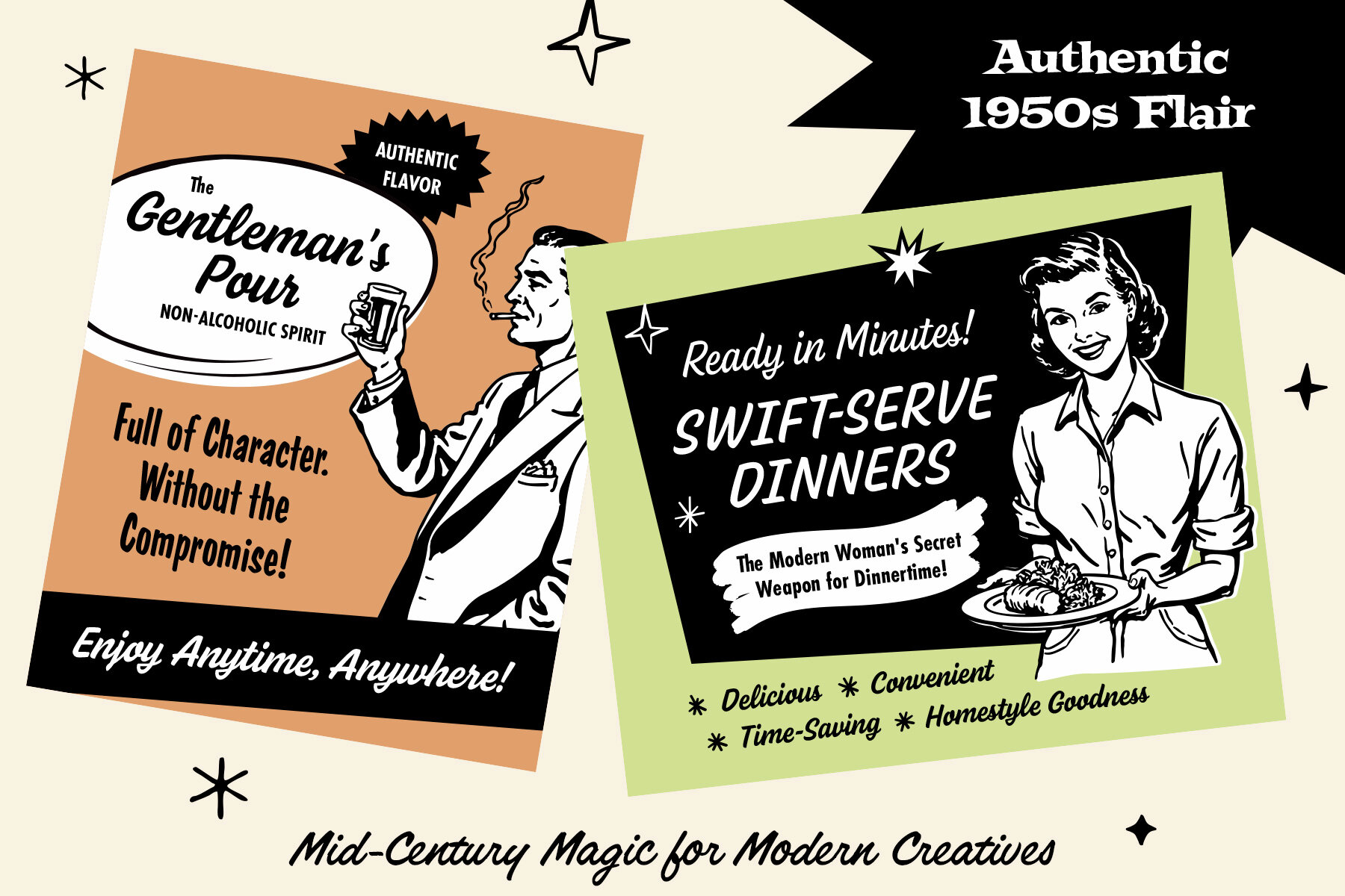 Retro Ad Graphics and Templates 4