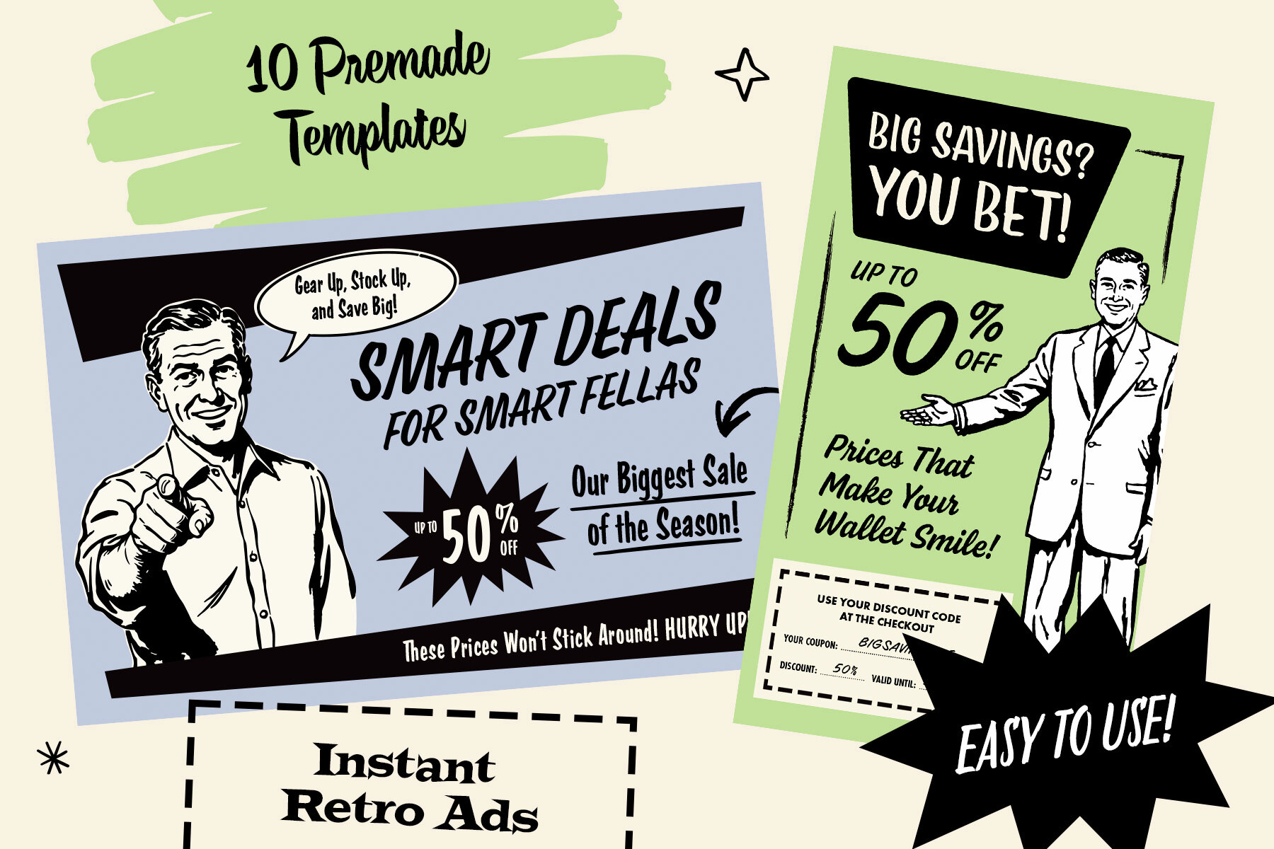 Retro Ad Graphics and Templates 10