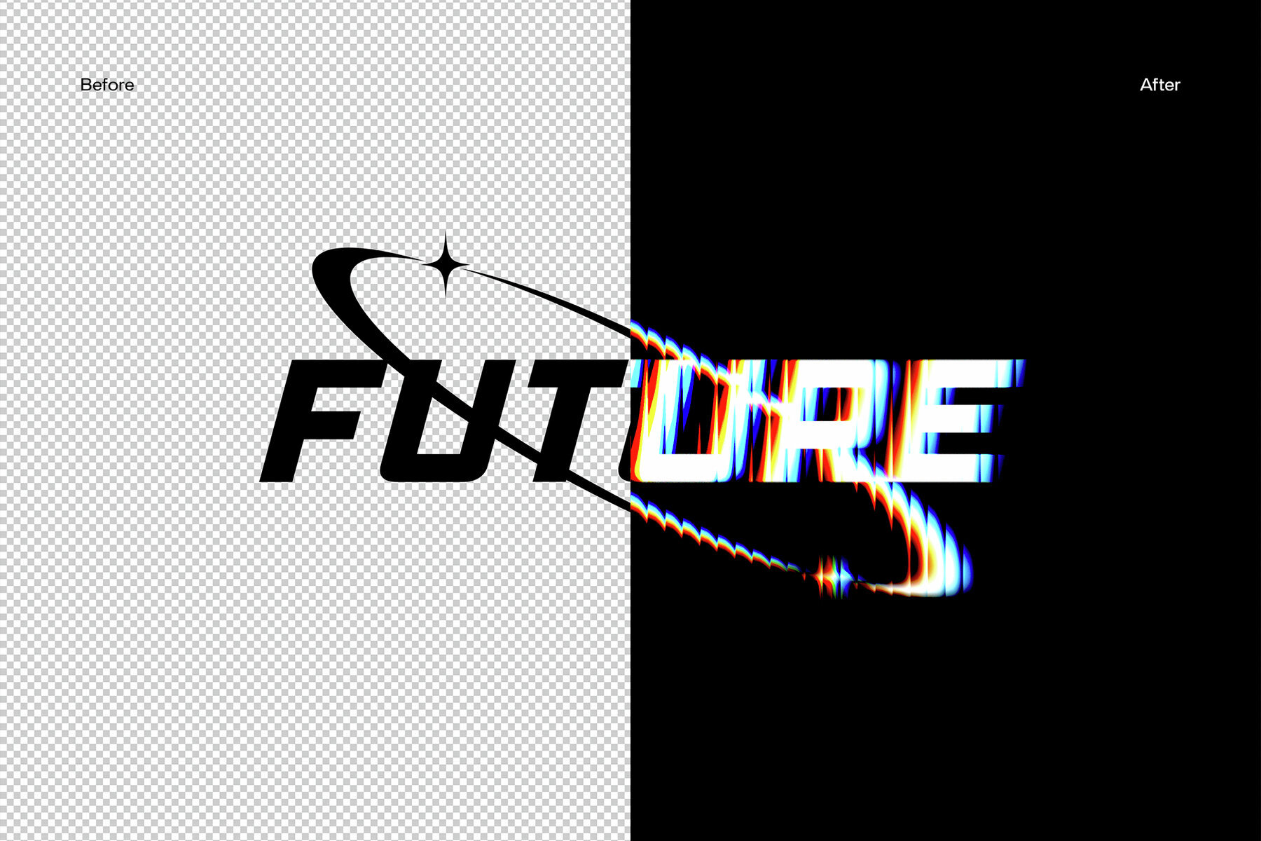 Prism Text Distortion Effect 2