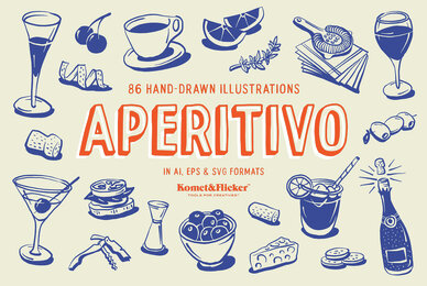 Aperitivo Hand drawn Illustrations