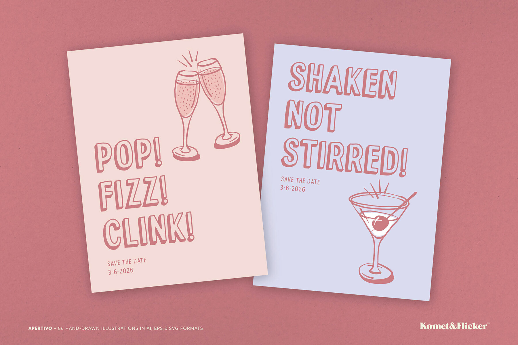 Aperitivo Hand drawn Illustrations 5