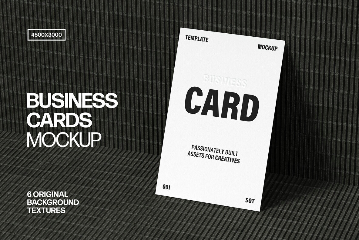Concrete Angle Business Card 85x55mm Mockup 1