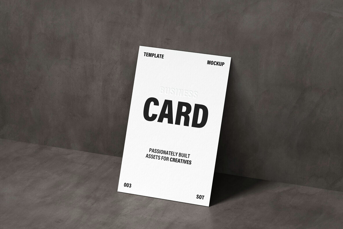 Concrete Angle Business Card 85x55mm Mockup 4