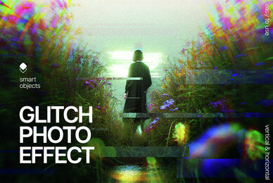 Radial Glitch Photo Effect