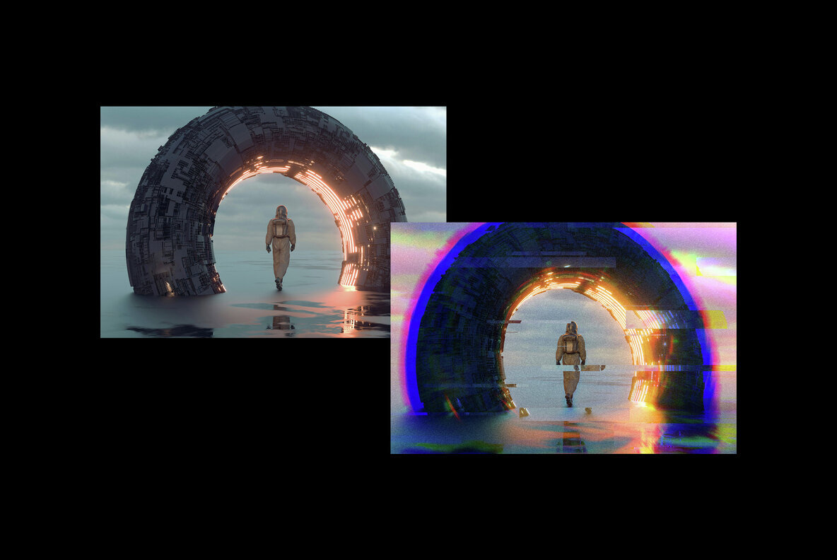 Radial Glitch Photo Effect 2