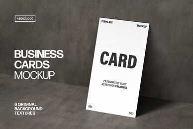 Concrete Angle Business Card 90x50mm Mockup