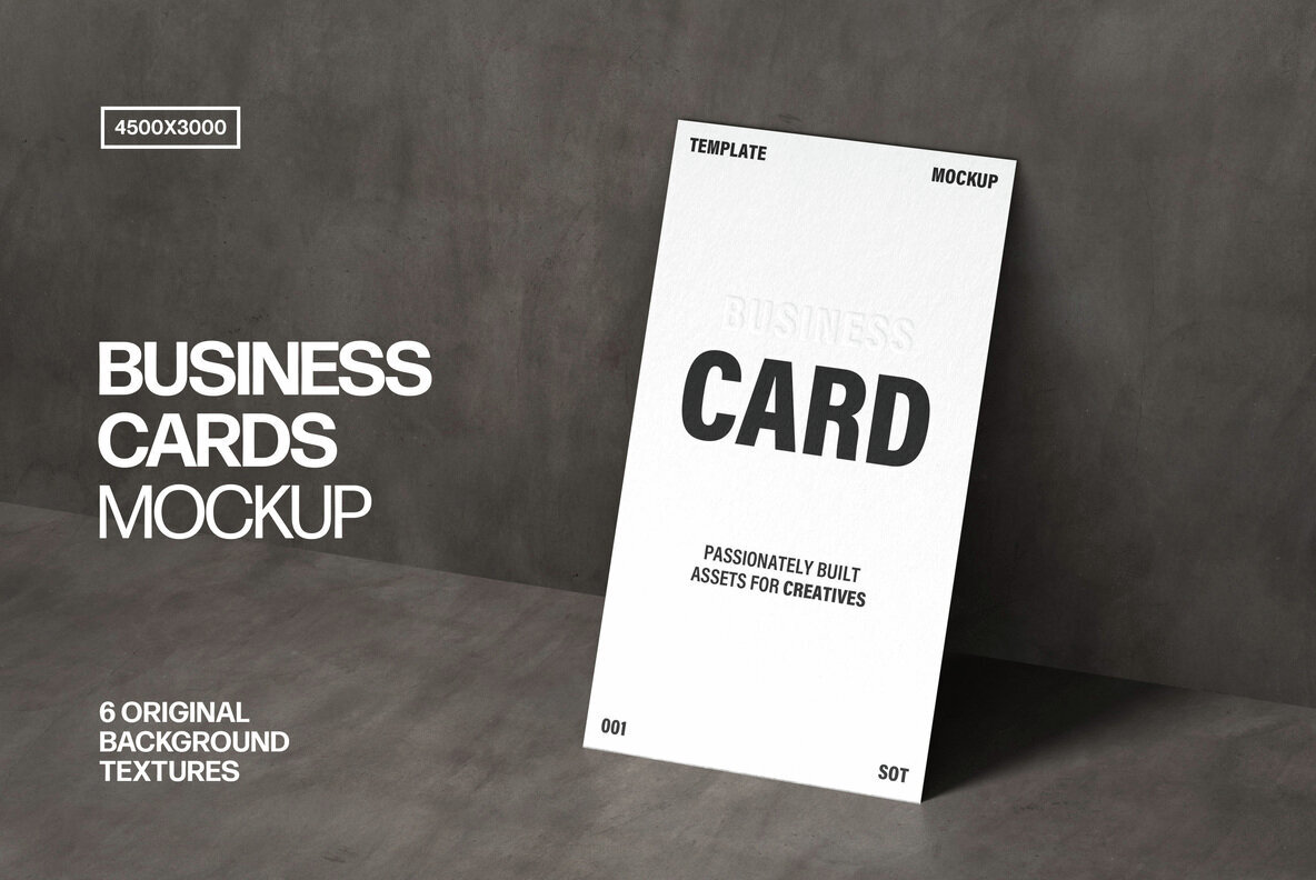 Concrete Angle Business Card 90x50mm Mockup 1