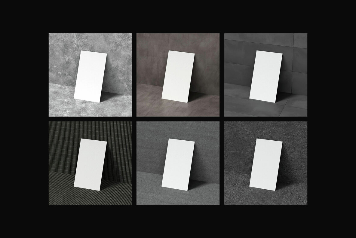 Concrete Angle Business Card 90x50mm Mockup 2