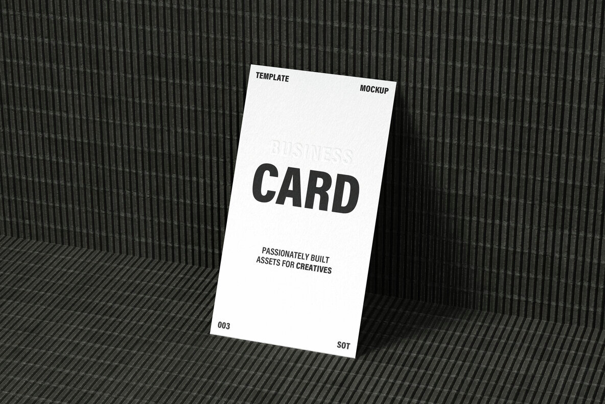 Concrete Angle Business Card 90x50mm Mockup 4
