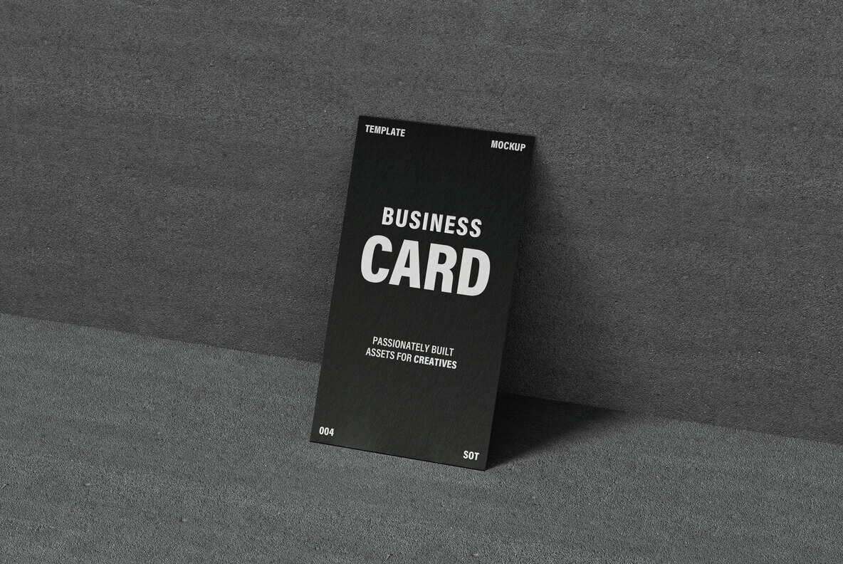 Concrete Angle Business Card 90x50mm Mockup 5