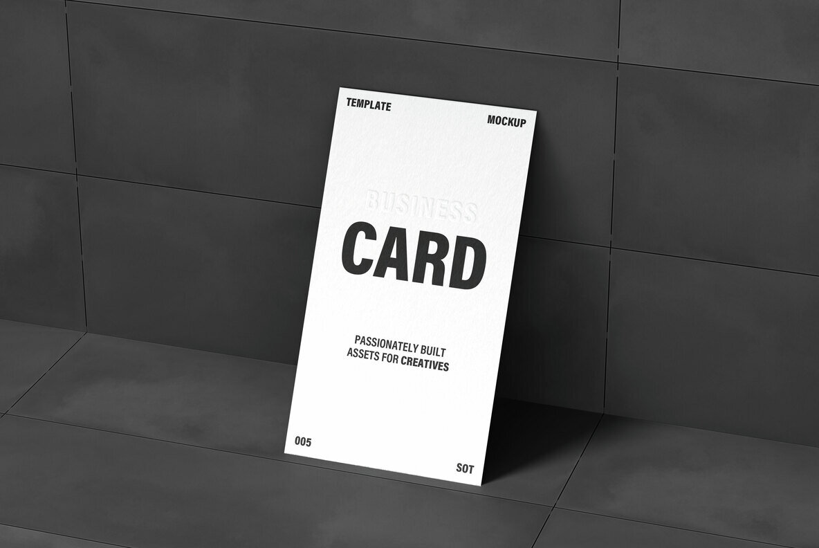 Concrete Angle Business Card 90x50mm Mockup 6