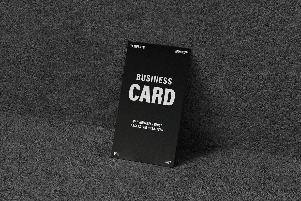 Concrete Angle Business Card 90x50mm Mockup 7