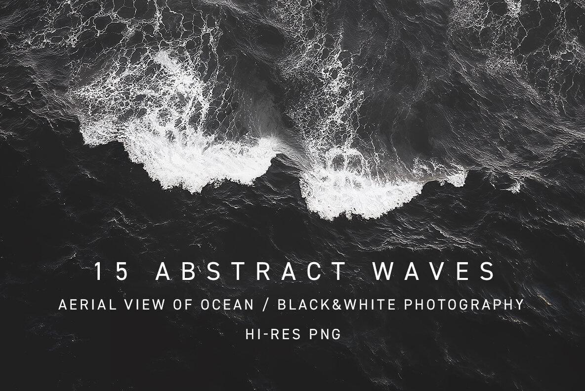 Aerial view of ocean waves 1