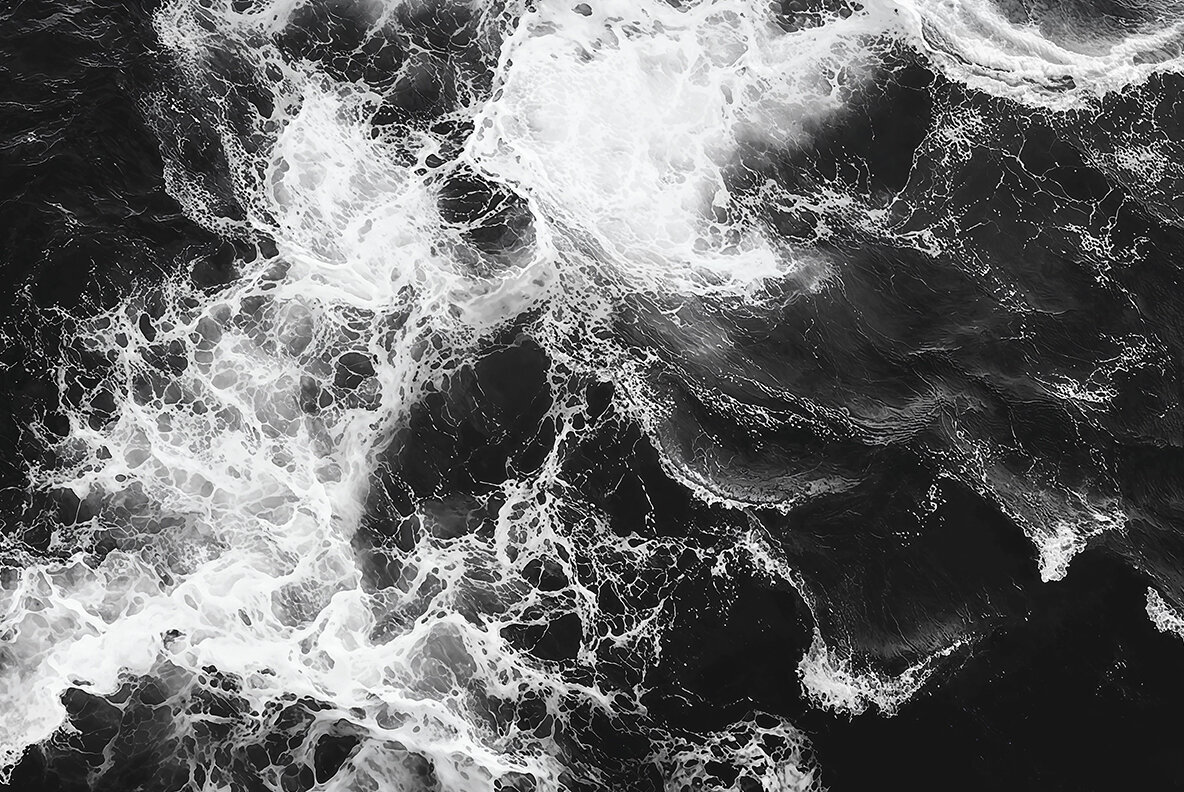 Aerial view of ocean waves 2