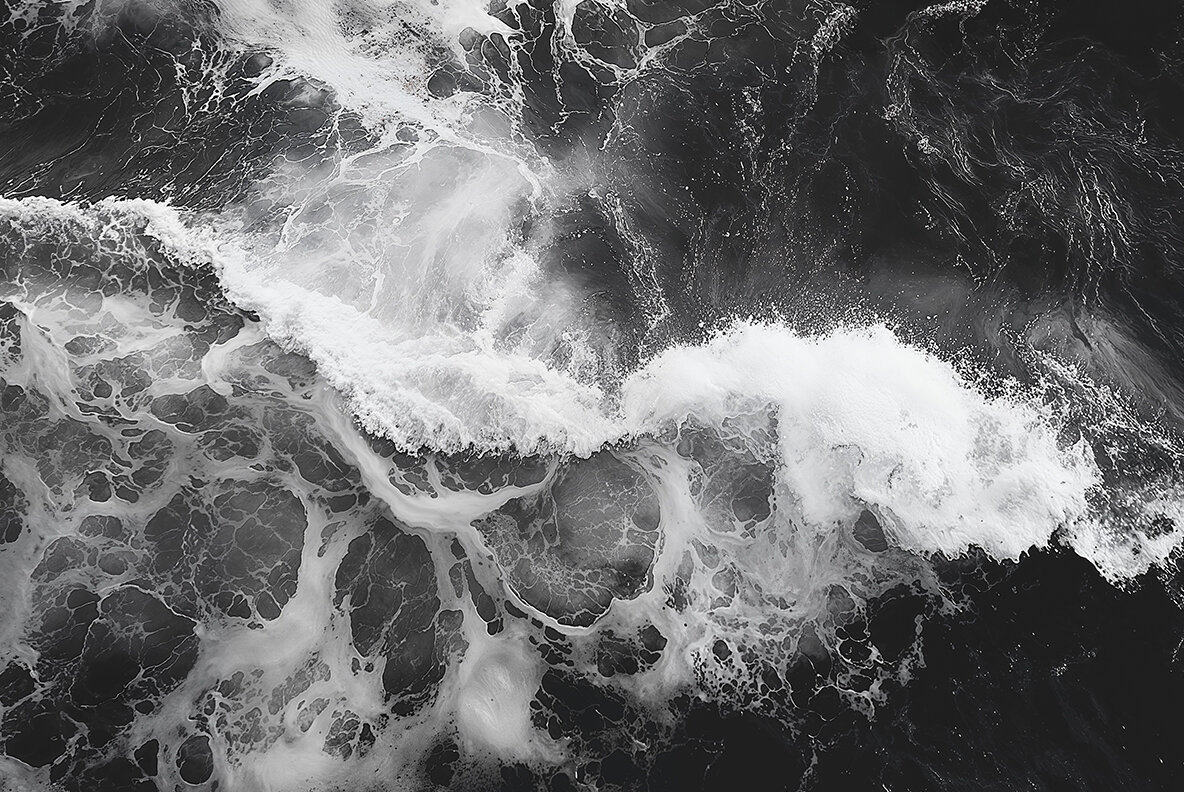 Aerial view of ocean waves 5