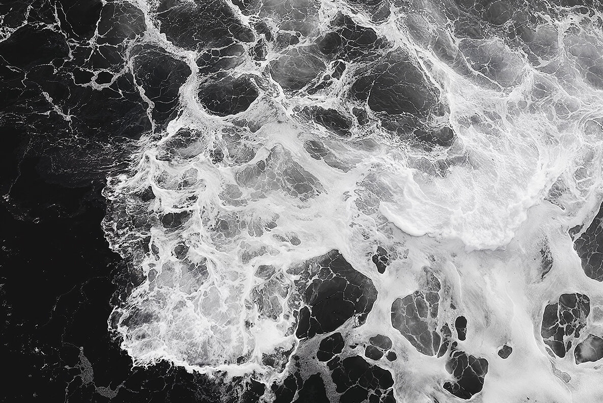 Aerial view of ocean waves 8