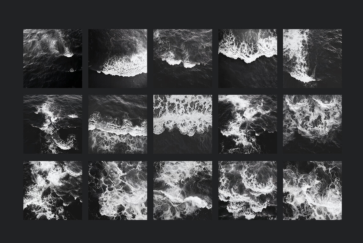 Aerial view of ocean waves 10