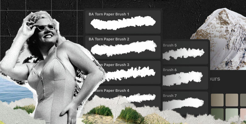 Multi App Torn Paper Brushes and Textures