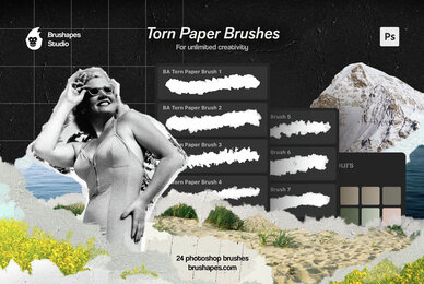 Photoshop Torn Paper Brushes and Textures